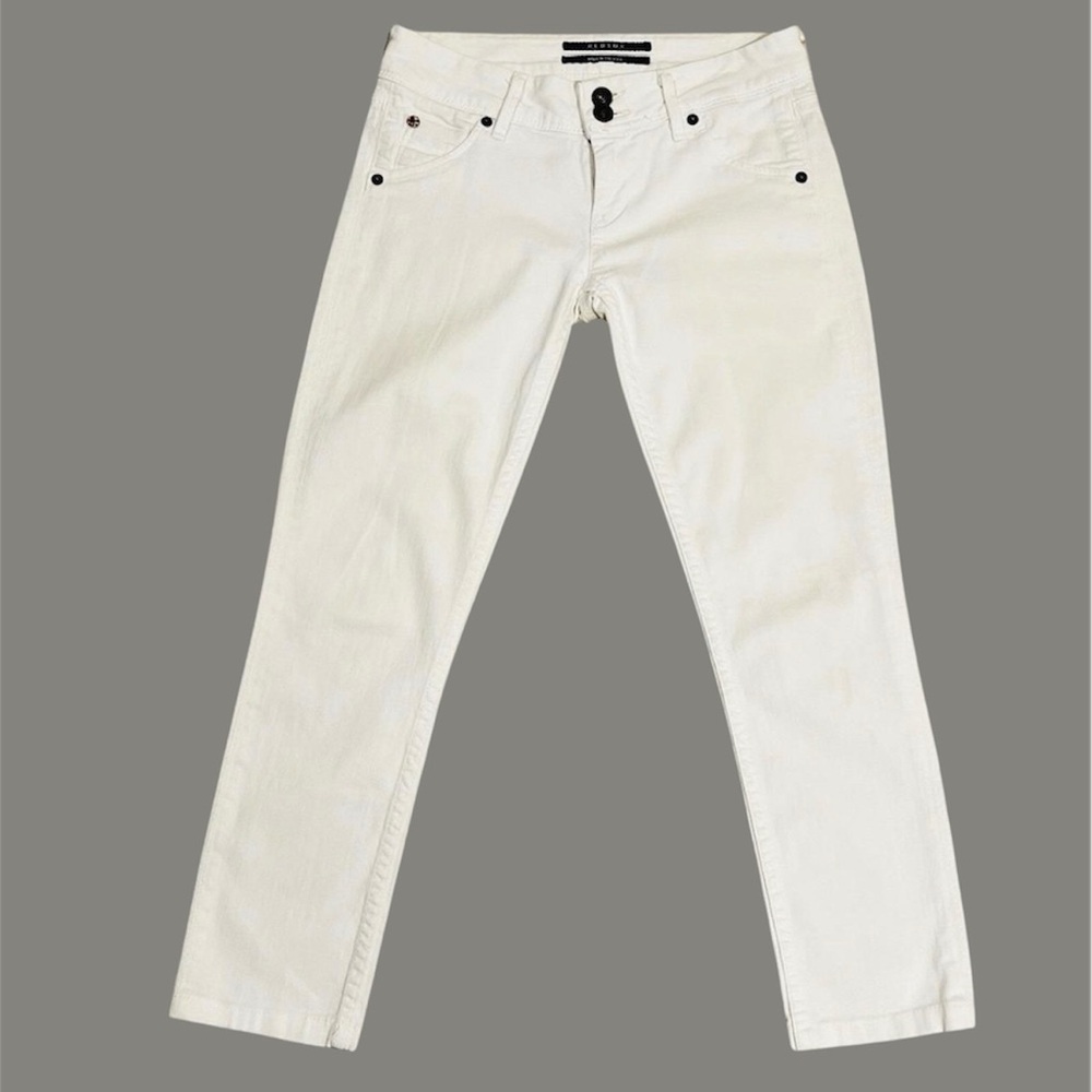Hudson Jeans Collin Flap Skinny Jean W422DLW White Womens Size 25 Baddie Chic